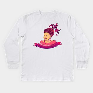 Smile, pretty girl! Kids Long Sleeve T-Shirt